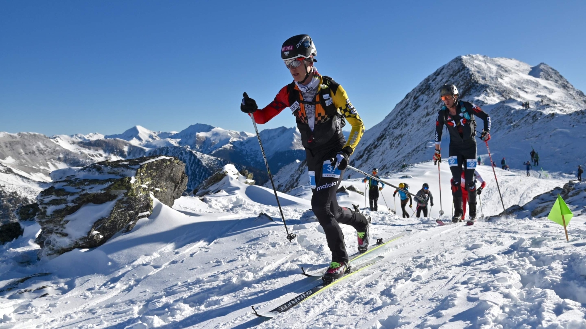 Skimo Athlet beim Individual in Andorra