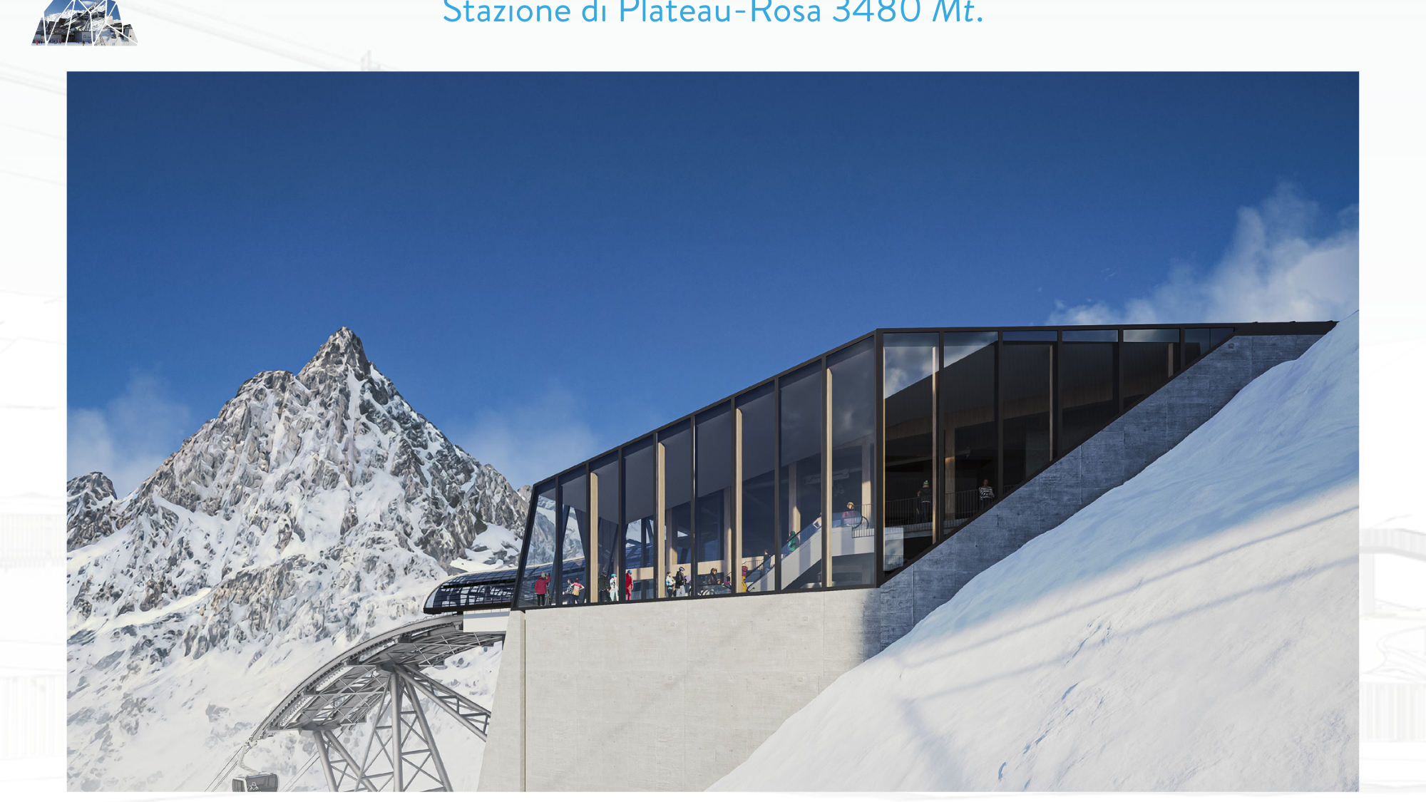 Visualisierung: Station Plateau Rosa (3.480 m)