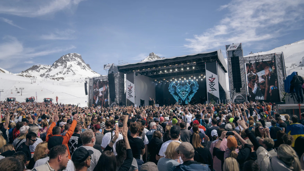 TOM Easter Concert Blick auf die Ischgl Stage