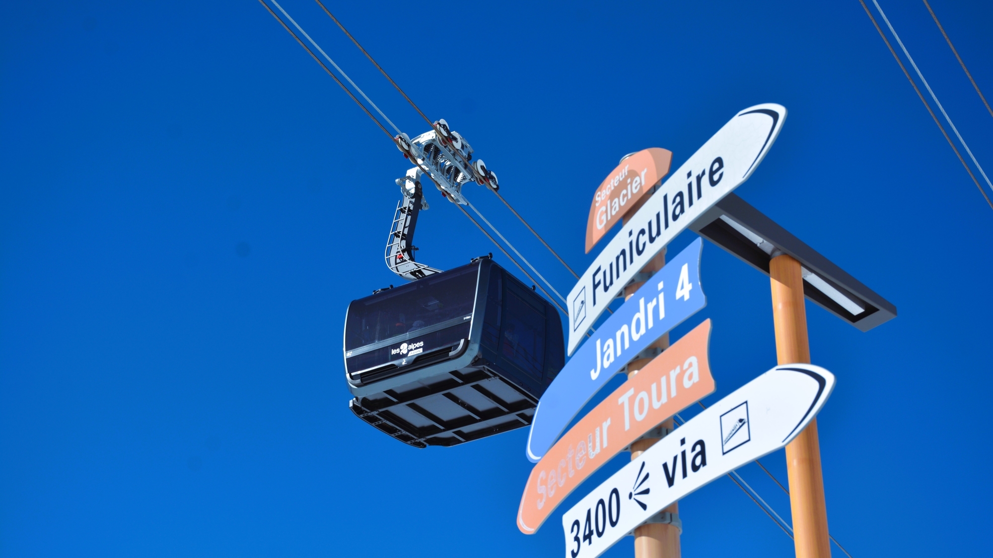 Moderne Gondel in Les 2 Alpes