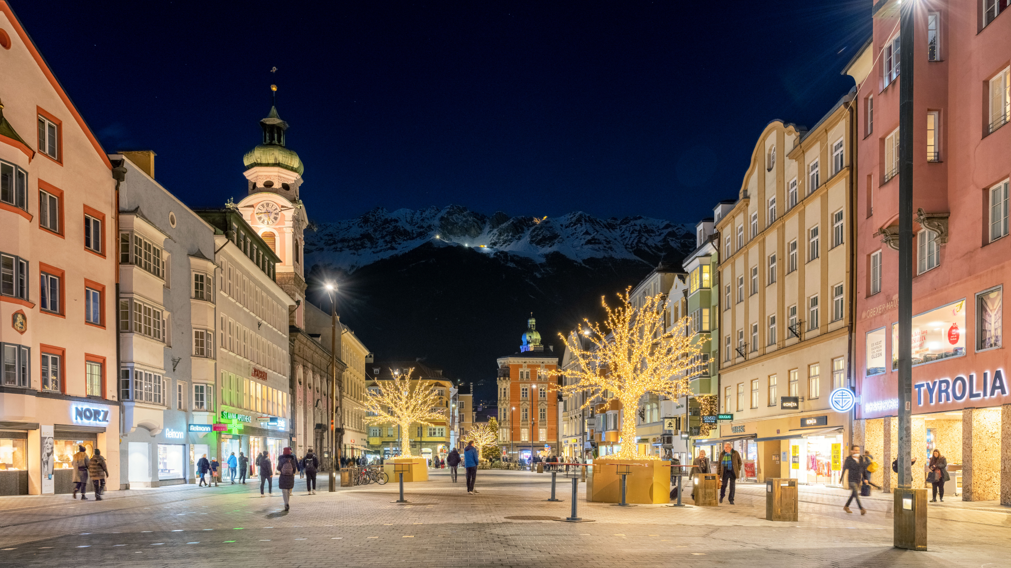 Maria-Theresien Straße zur Bergweihnacht in Innsbruck