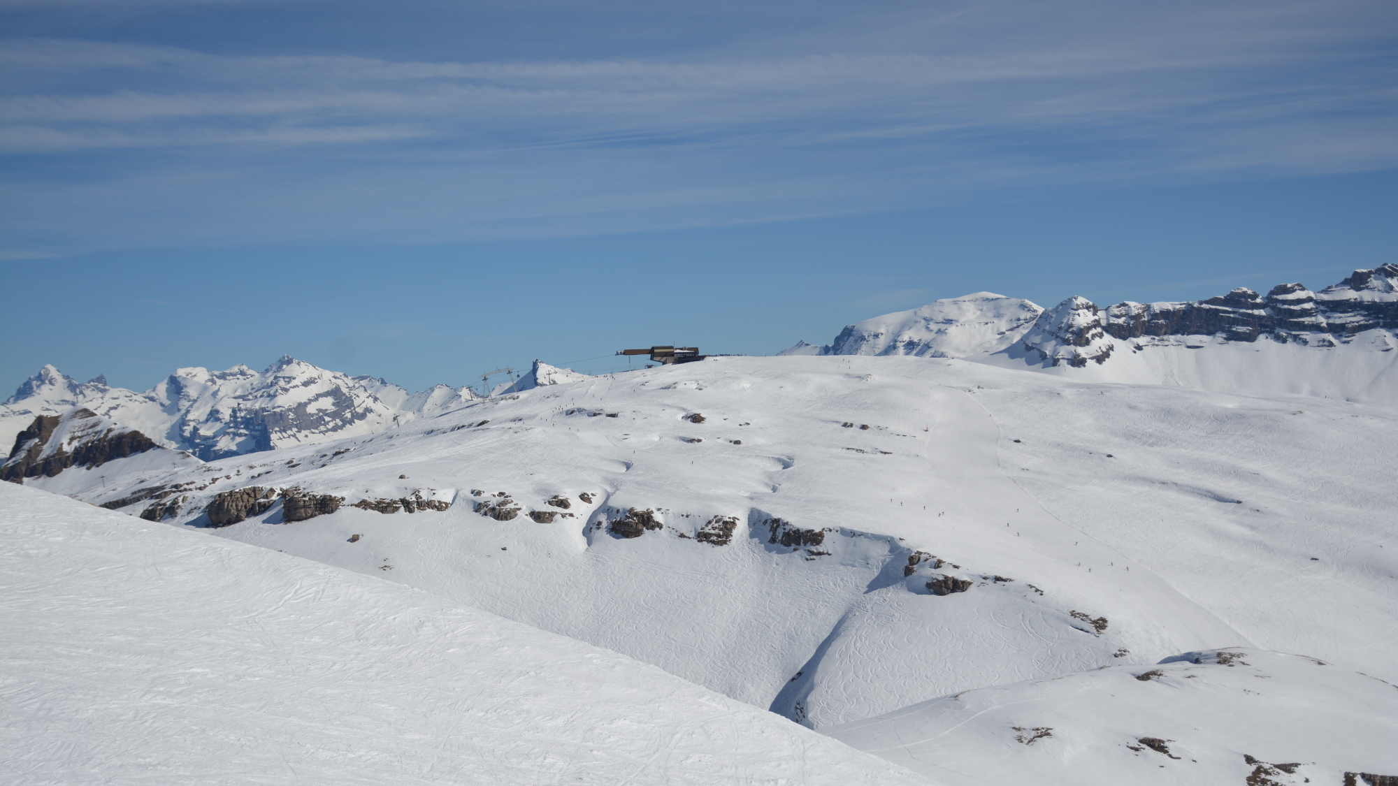 Blick zur Bergstation am Grand Platières auf 2480 Meter