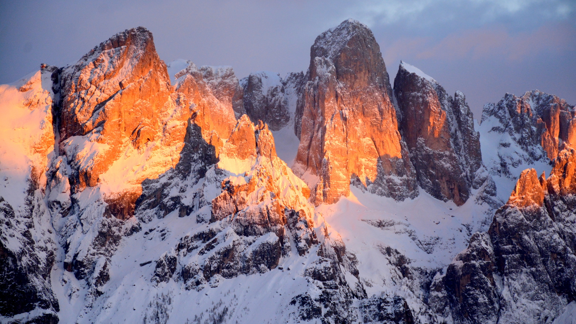 Blick von der Cima Tognola zur Pala di San Martino (2987 m)