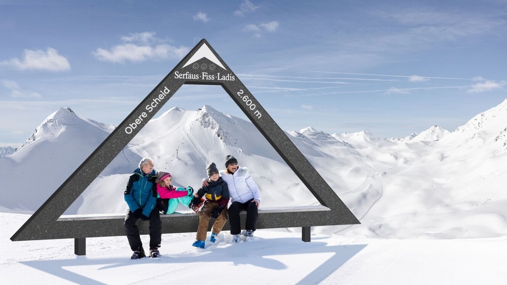Fotopoint "Obere Scheid" im Skigebiet Serfaus-Fiss-Ladis auf 2600 Metern