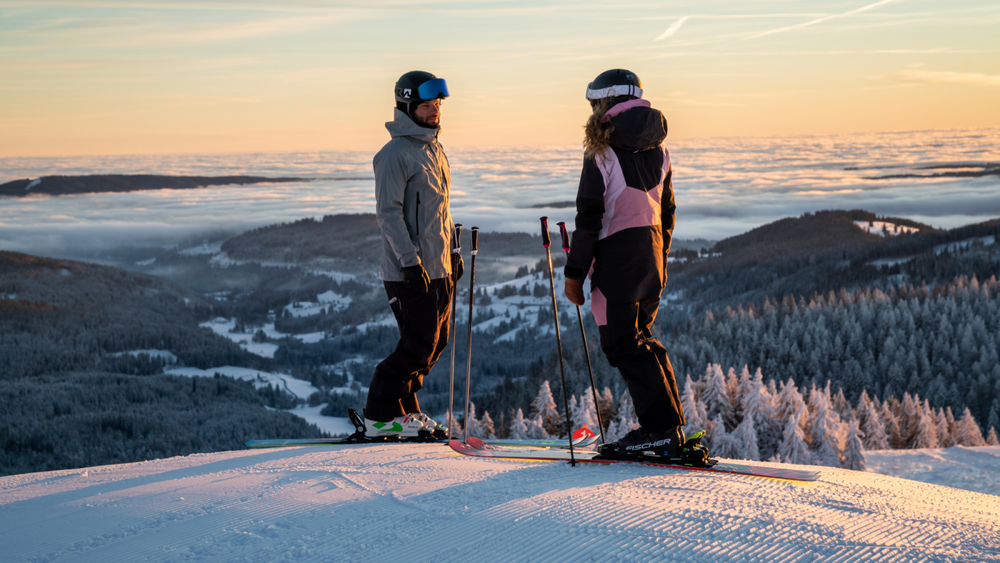 Alpin Skifahren im Skigebiet Feldberg