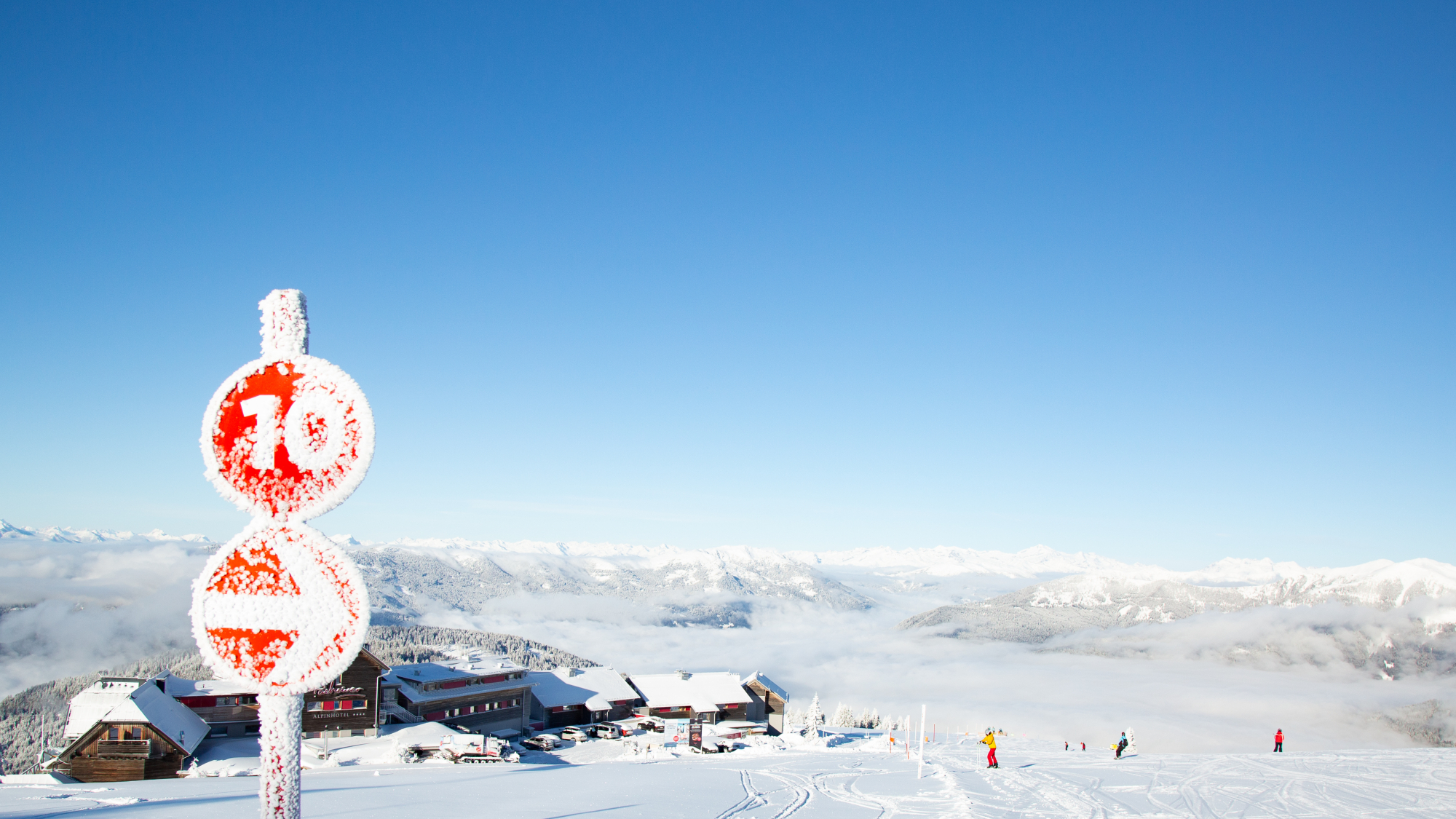 Blick auf die Neugartenabfahrt