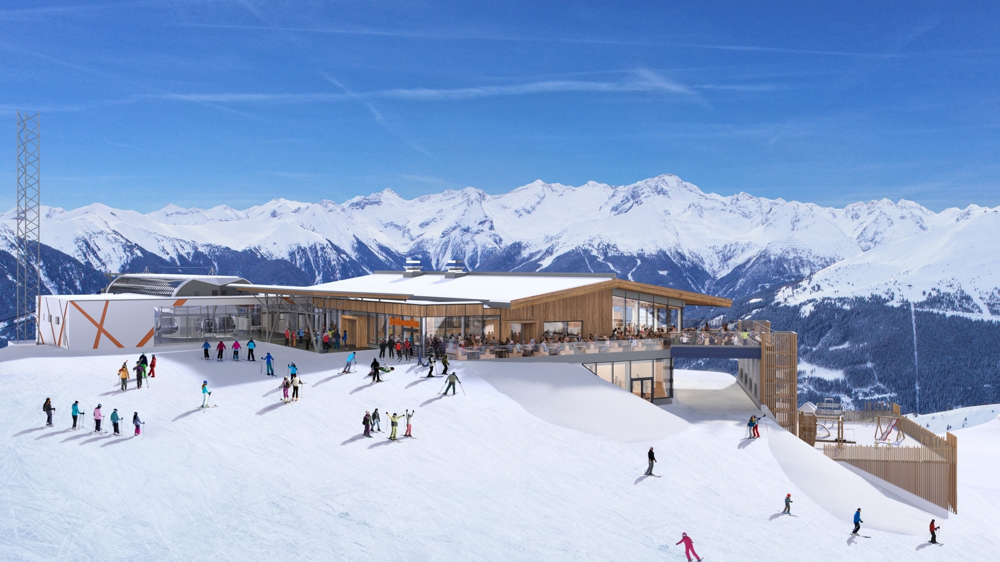 Auf der Schlossalm entsteht derzeit das neue Bergrestaurant Kleine Scharte