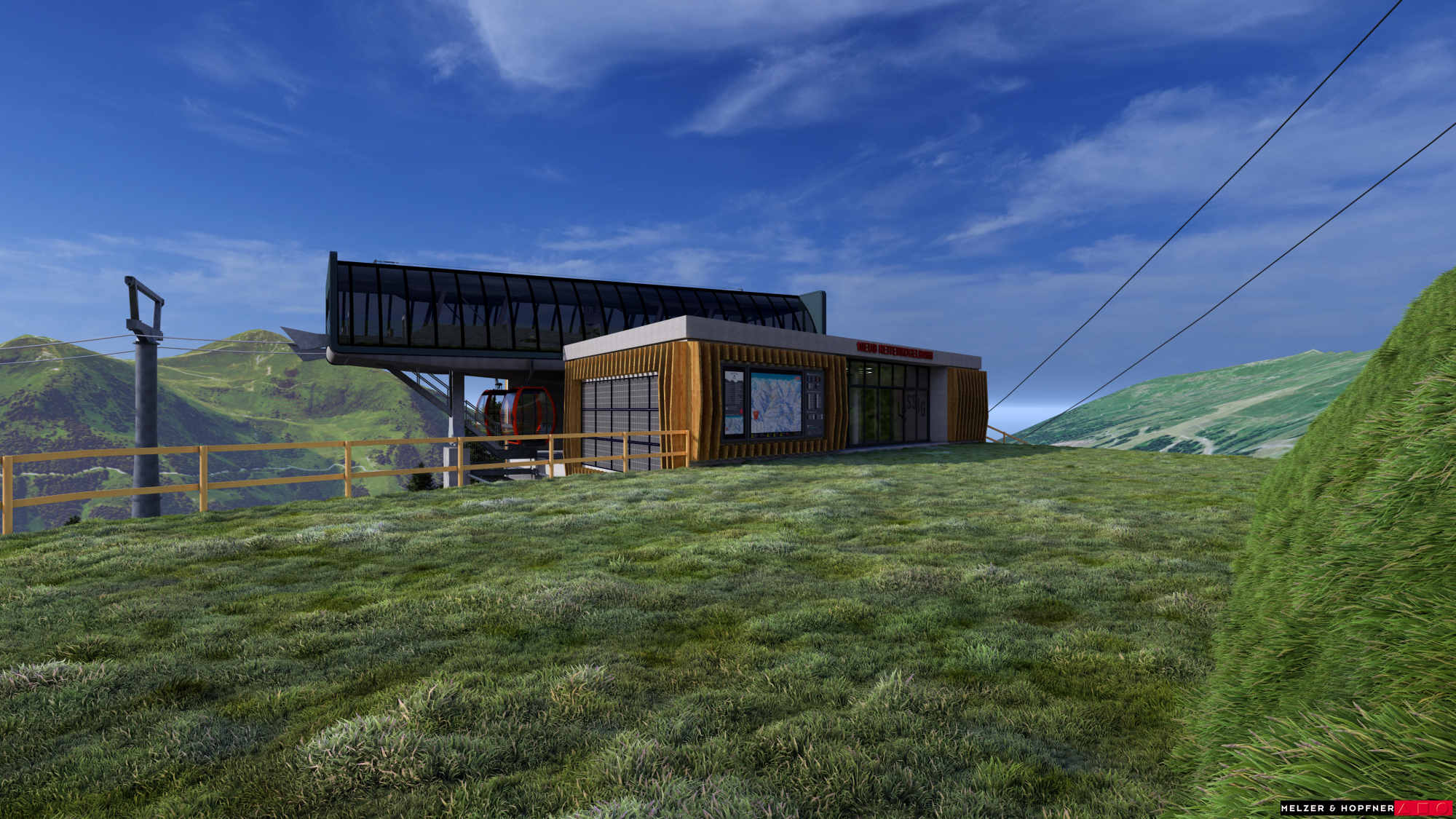 So wird die neue Bergstation der Reiterkogelbahn aussehen