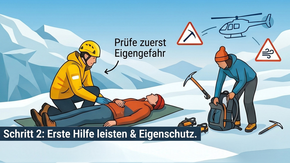 Erste Hilfe leisten in den Bergen