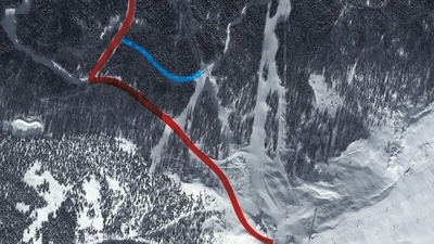 Lumen (rote Piste) & Weiden (blaue Piste)