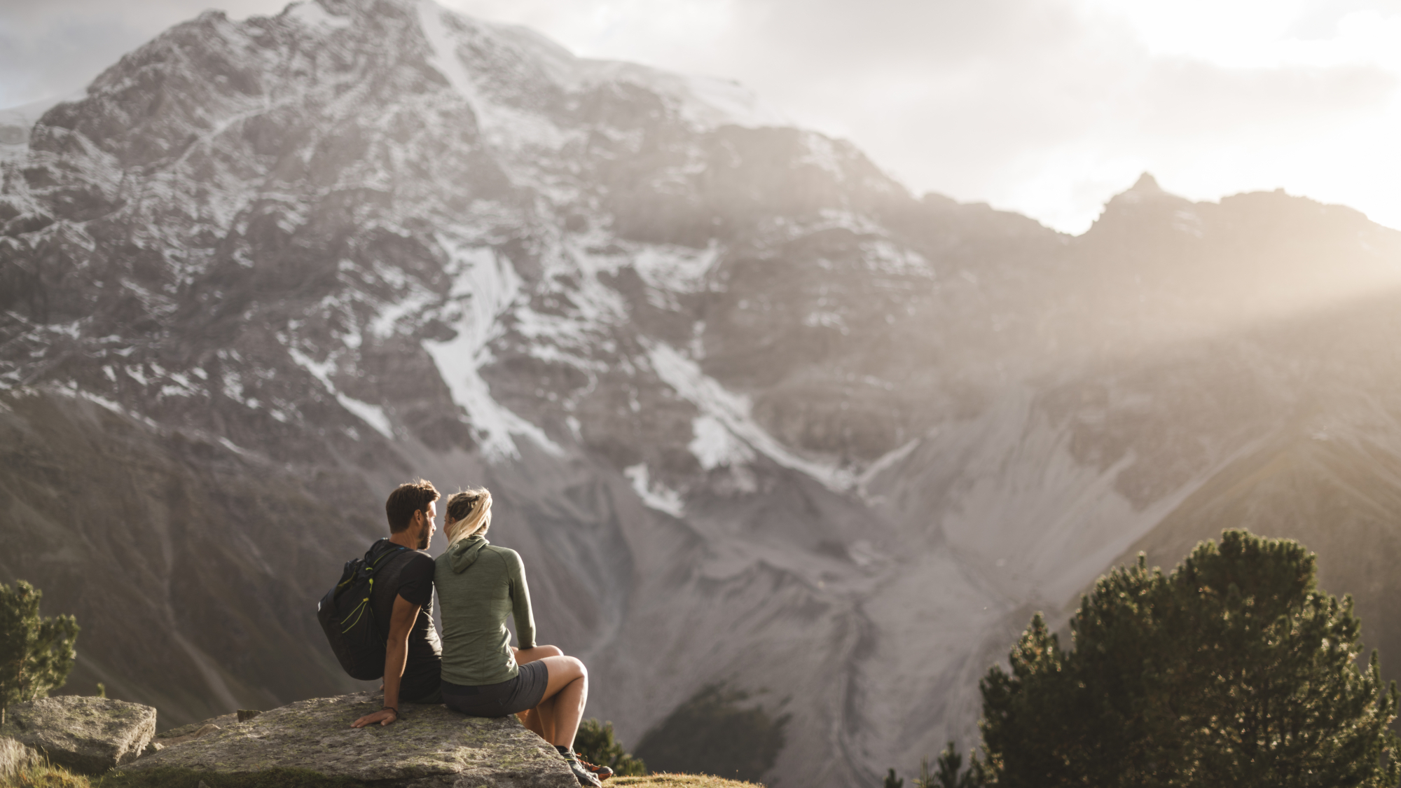 Wanderer im Nationalpark Stilfserjoch im Ortlergebiet