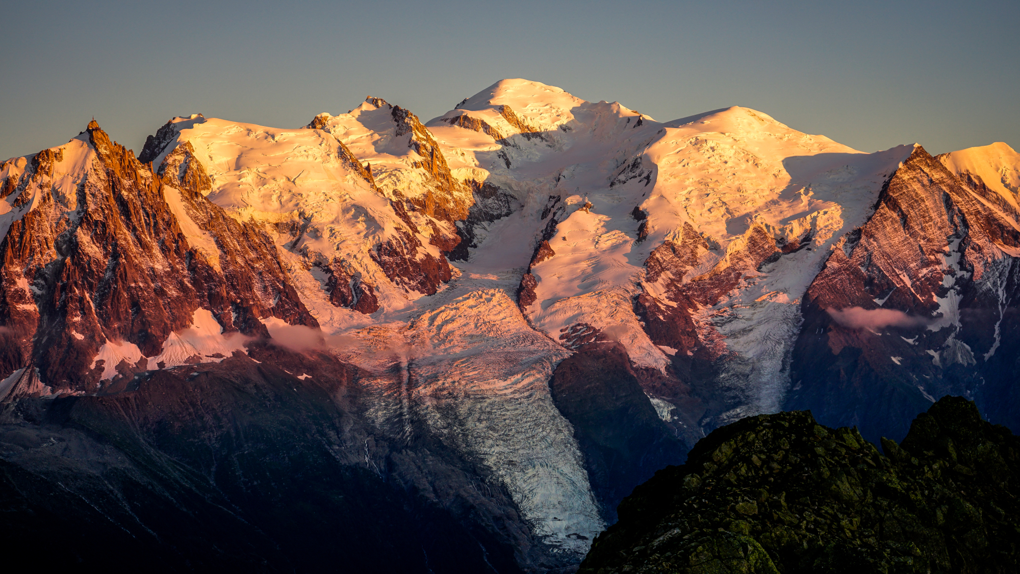 Sonnenuntergang am Mont Blanc