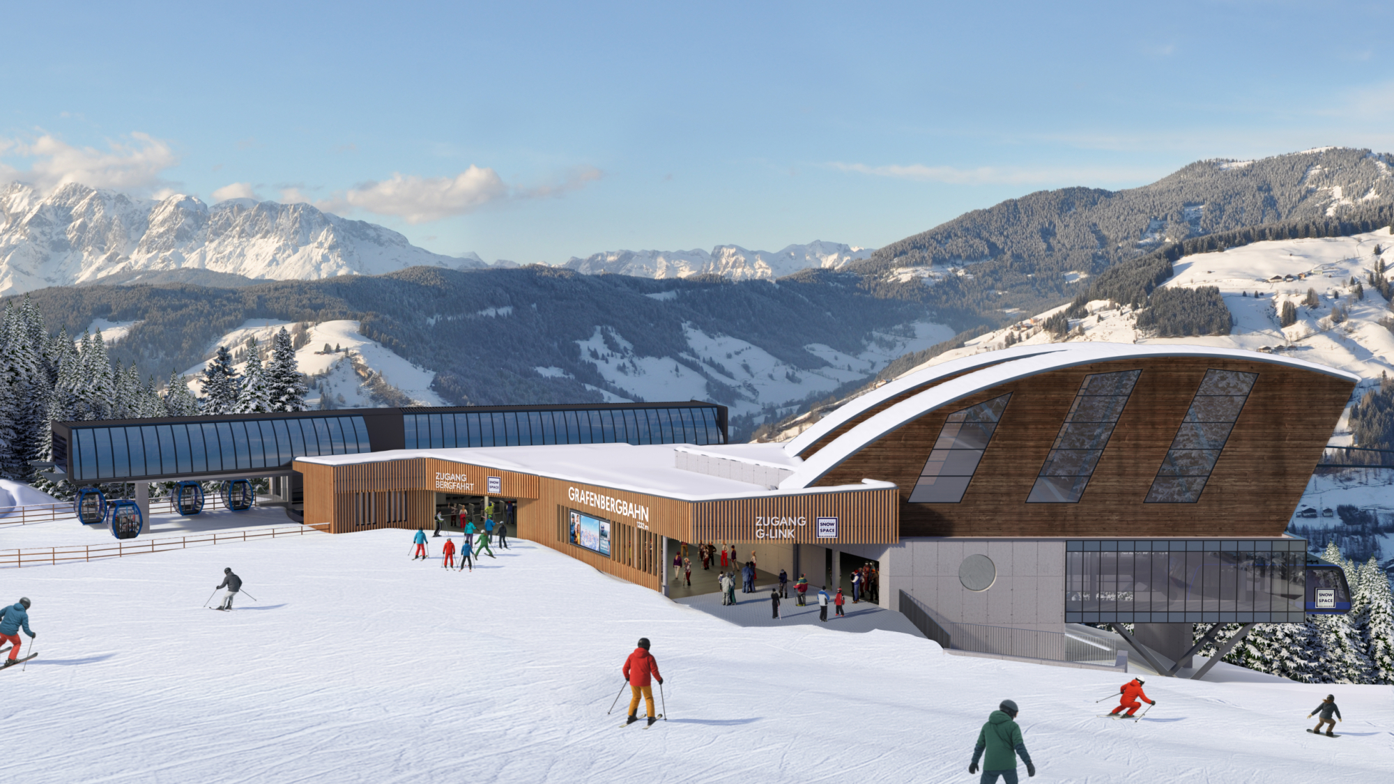 Visualisierung der neuen Mittelstation Grafenberg