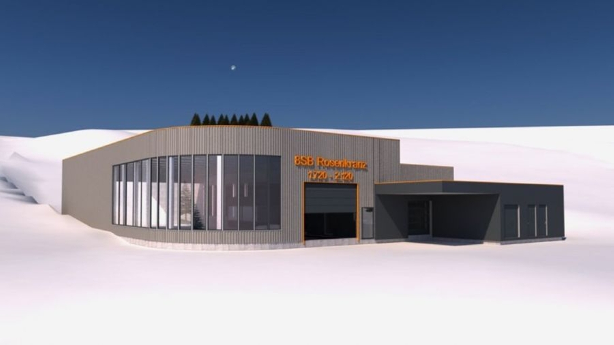 3D-Rendering der Talstation Rosenkranz