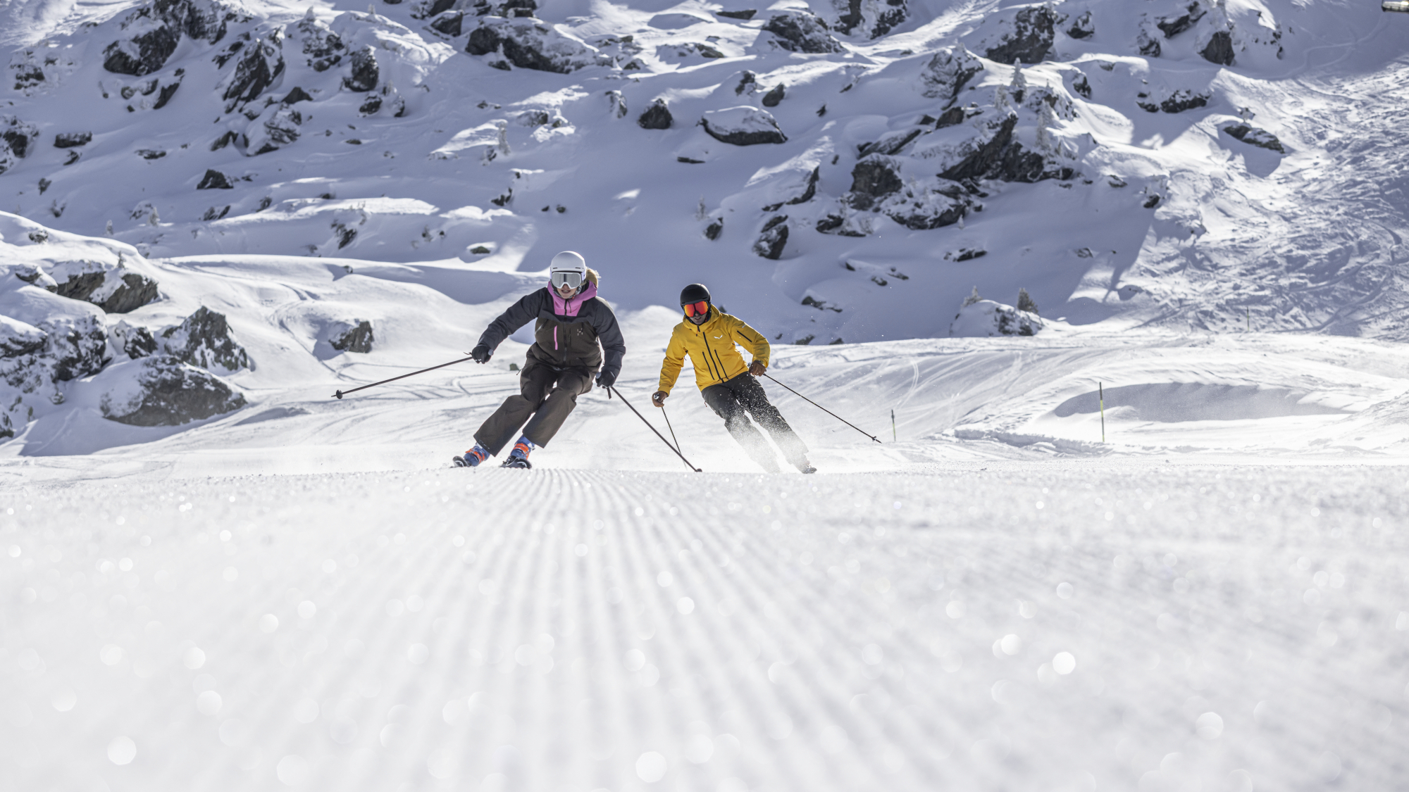 Skifahrer in der Zillertal Arena
