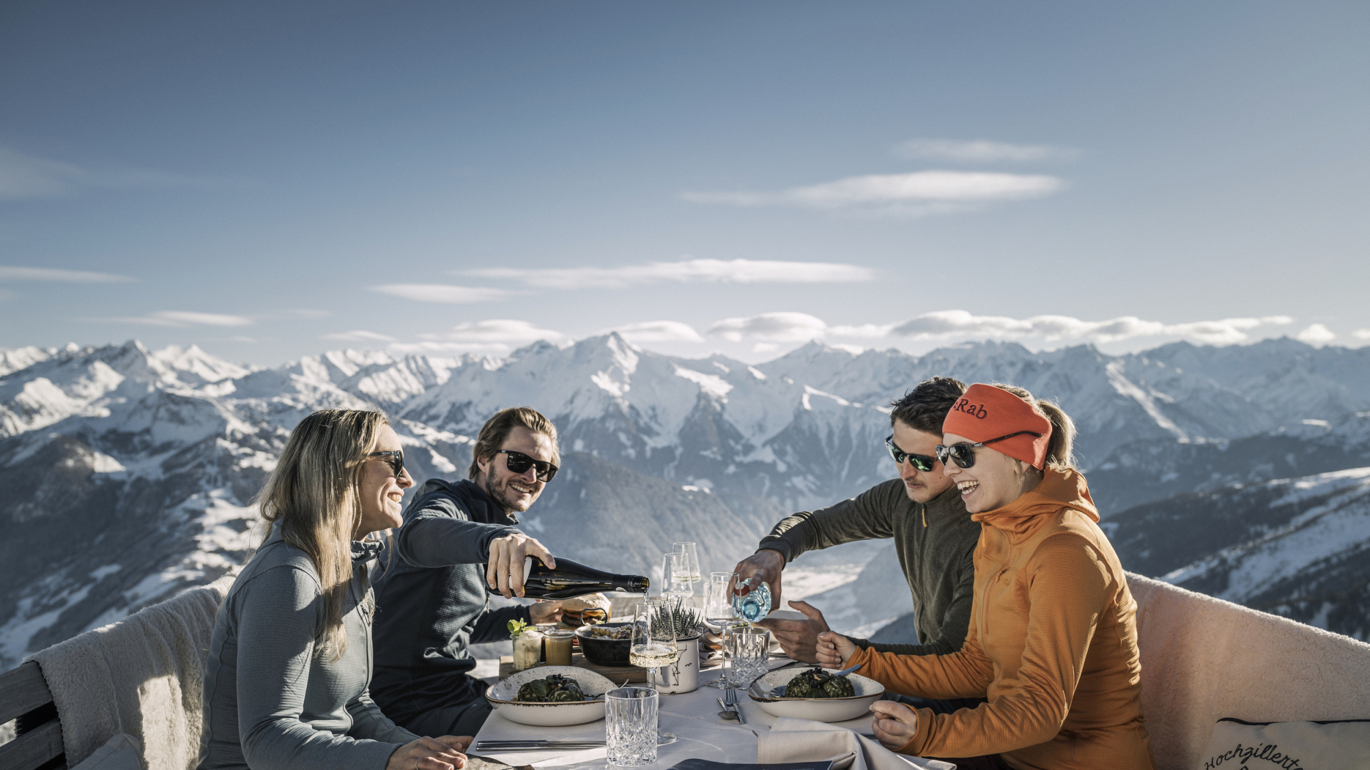 Mittagspause auf der Kristallhütte im Zillertal