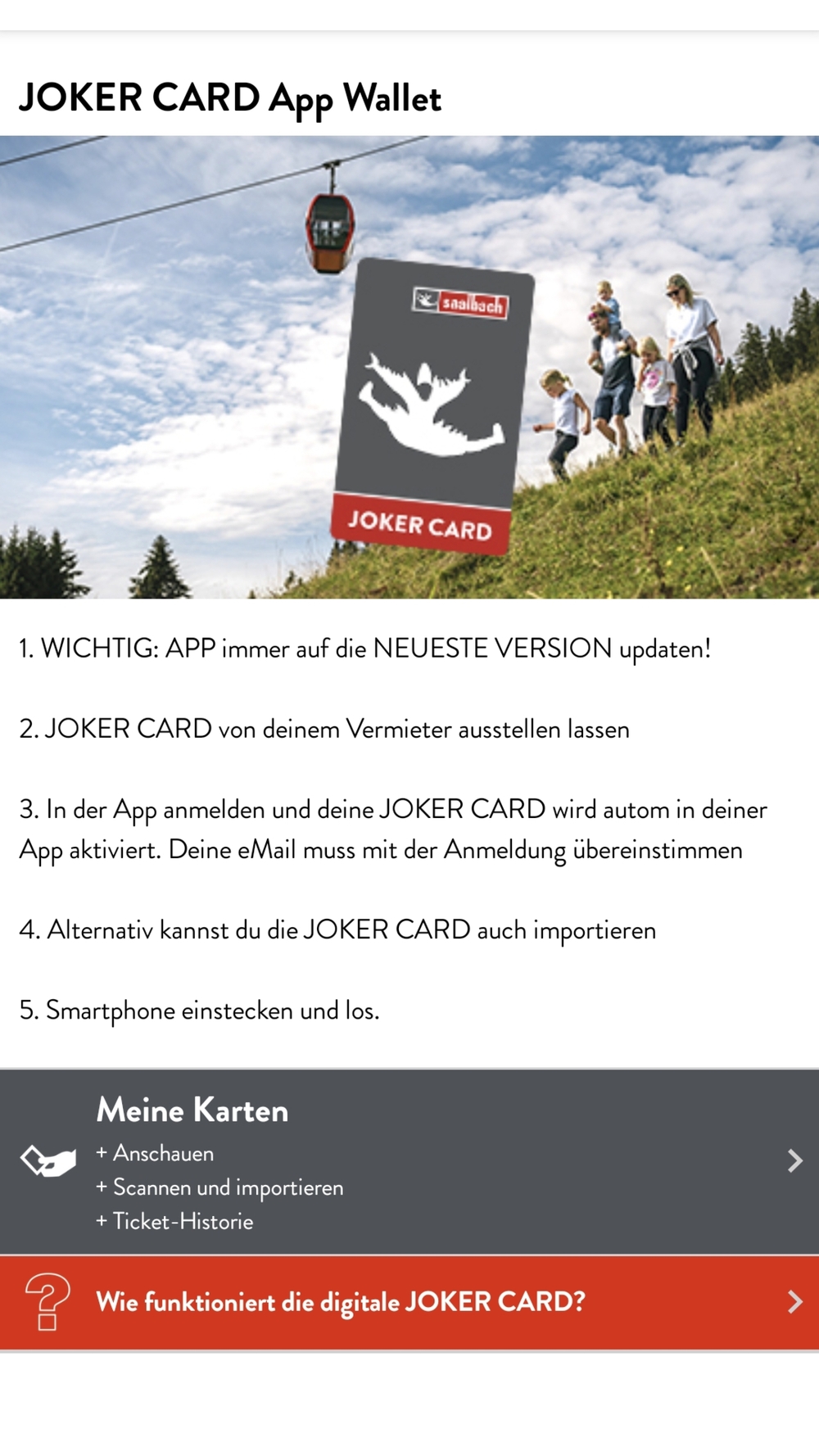 Joker Card App Wallet Anleitung
