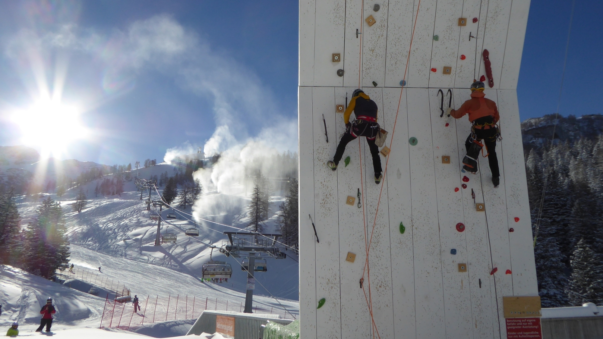 Eiskletterturm in Malbun