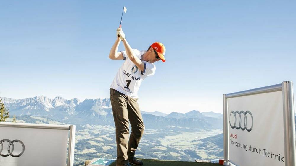 Golfer beim Streif Attack in Kitzbühel