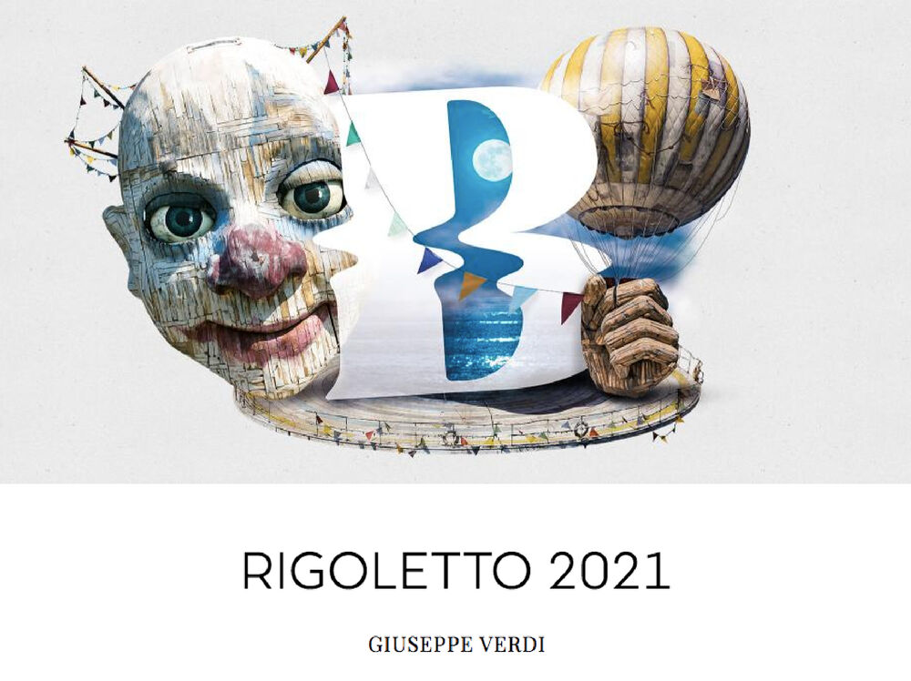 Plakat der Rigoletto-Aufführung bei den Bregenzer Festspielen