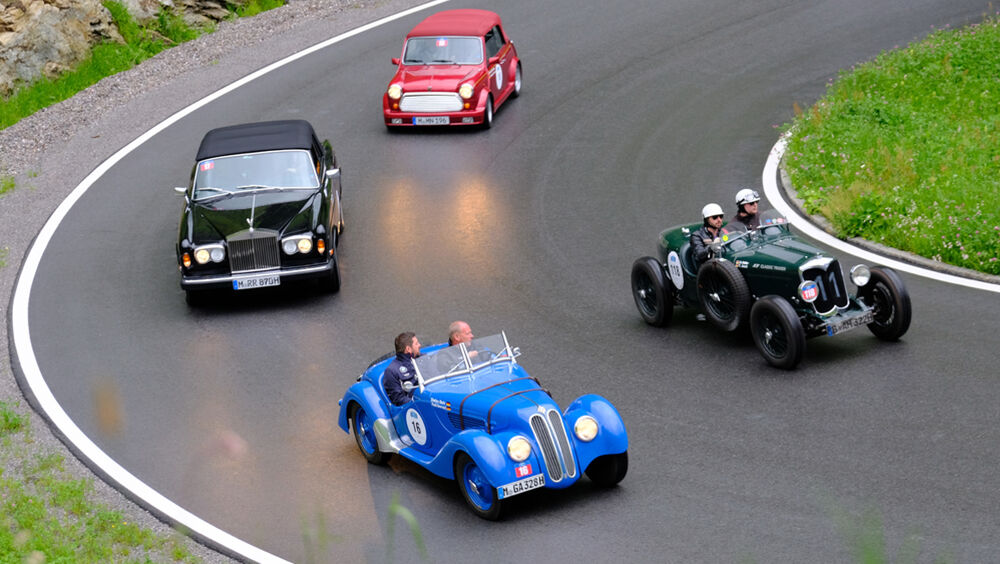 Oldtimer bei der Silvretta Classic Rallye Montafon