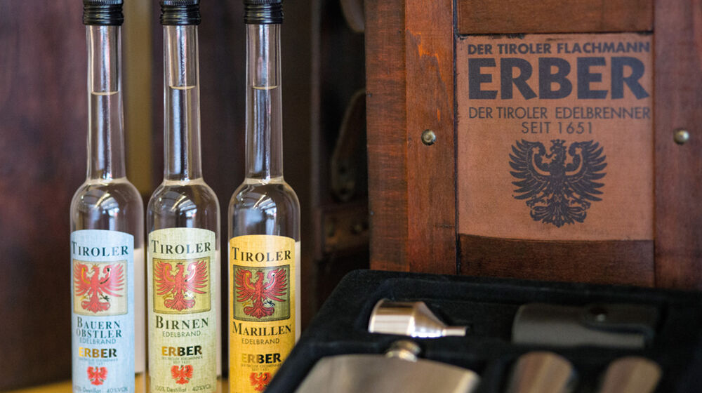 Produkte der Schnapsbrennerei Erber