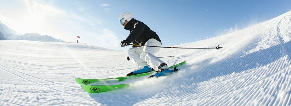 Skifahrer in Corviglia - St. Moritz