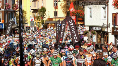 Start beim Val di Fassa Marathon
