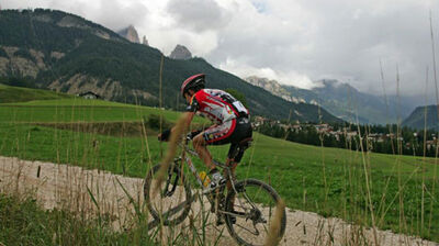 Mountainbiker beim Val di Fassa Bike Marathon