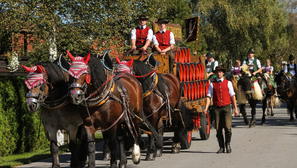Brauereikutsche beim Michaeliritt in Inzell