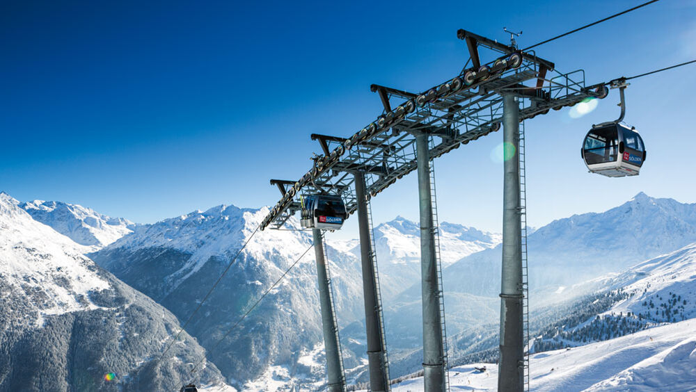Gondel im Skigebiet Sölden