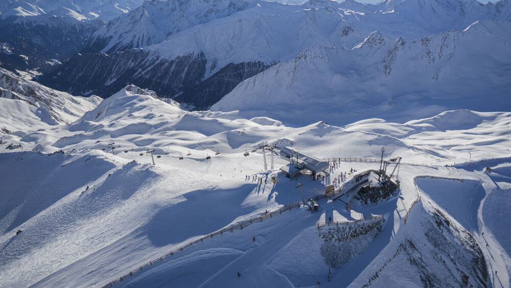 Blick über das Skigebiet Ischgl