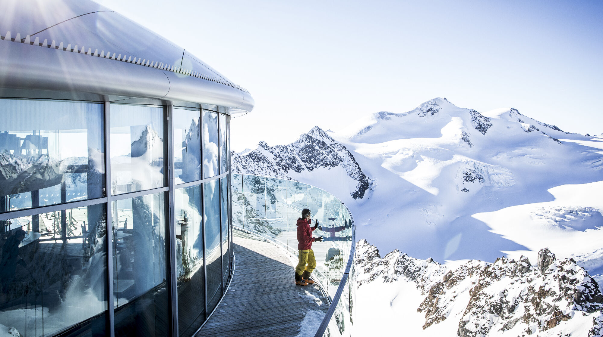 Aussicht genießen am Pitztaler Gletscher