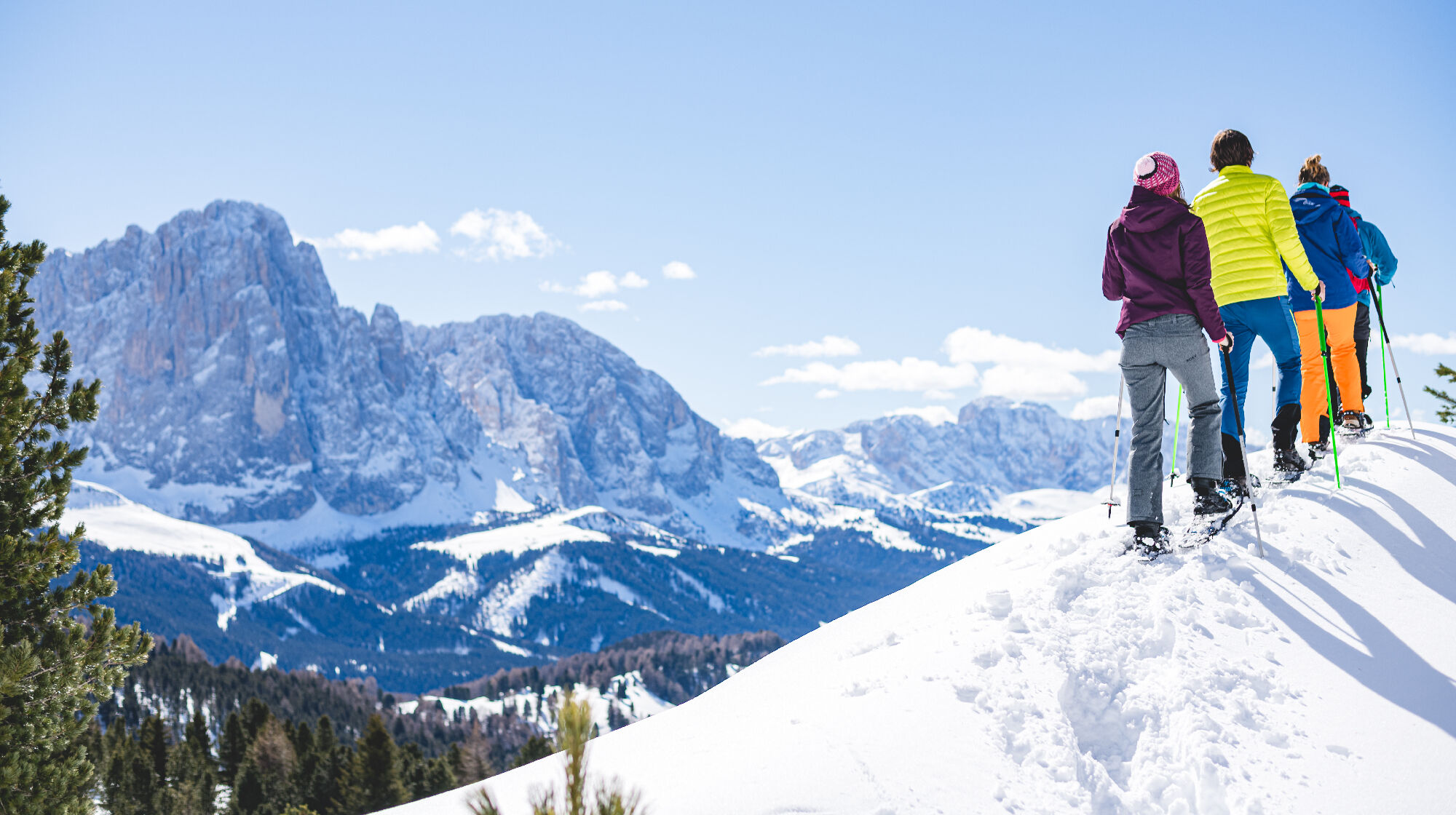 Schneeschuhwandern in Val Gardena - Gröden