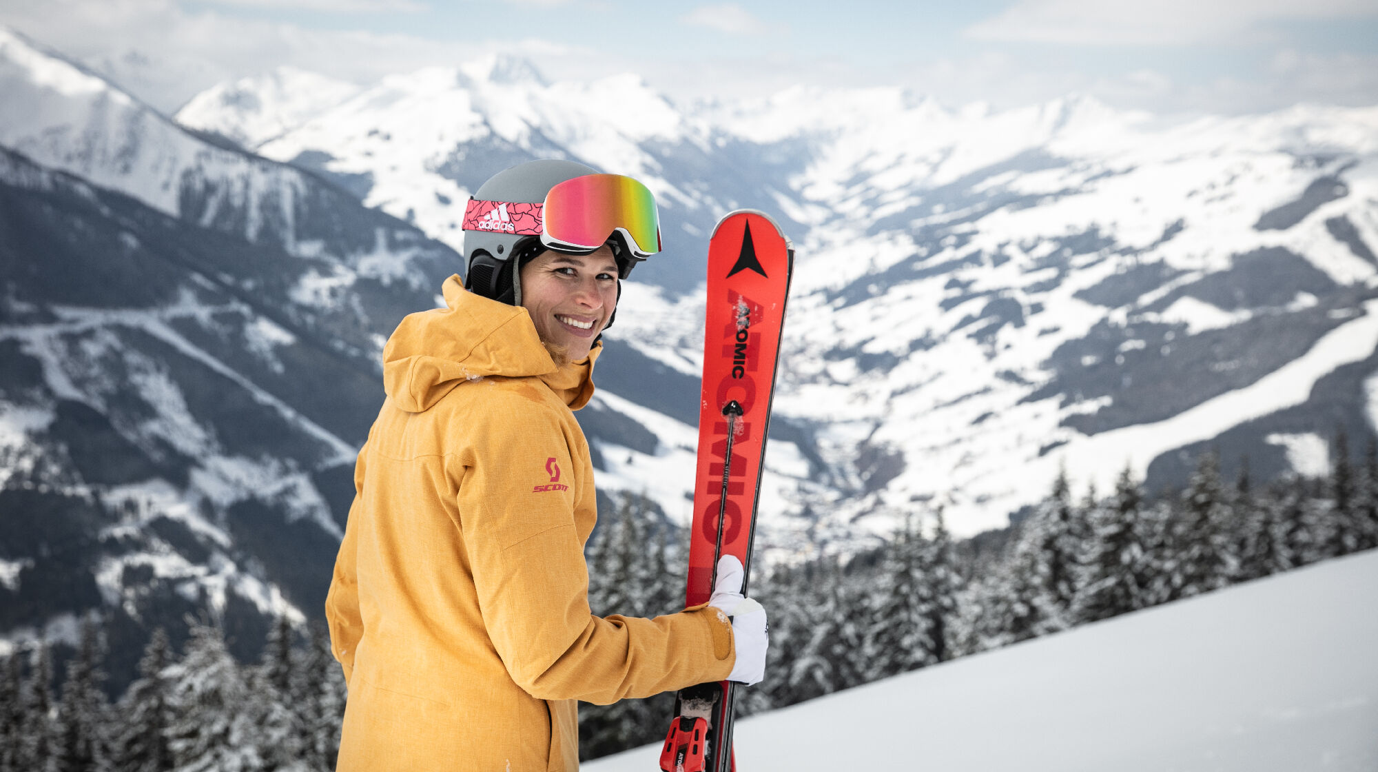 Skifahrer im Skicircus