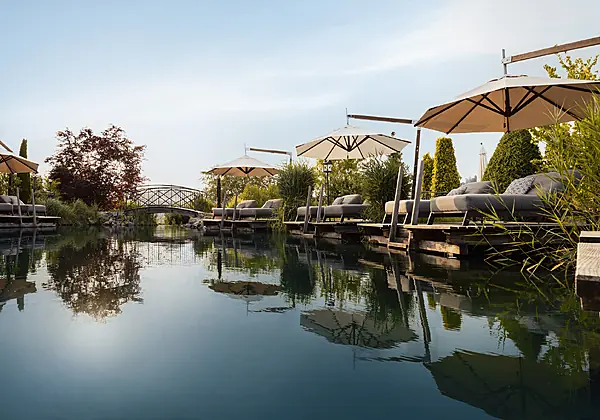 750qm Naturbadesee mit Biofilter-System