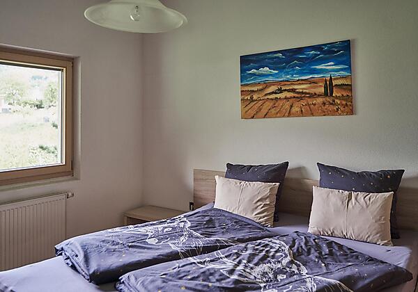 Schlafzimmer mit Wasserbett