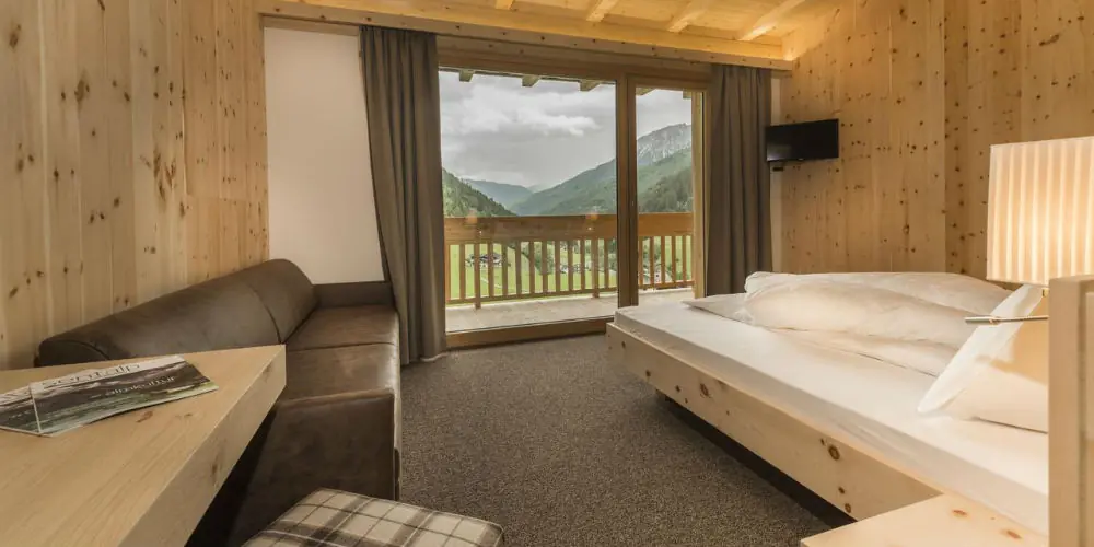 Ein Doppelzimmer 'Schneespitz' im Hotel Panorama