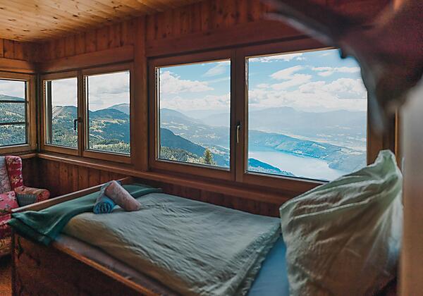 Panoramabett in der Almrauschsuite