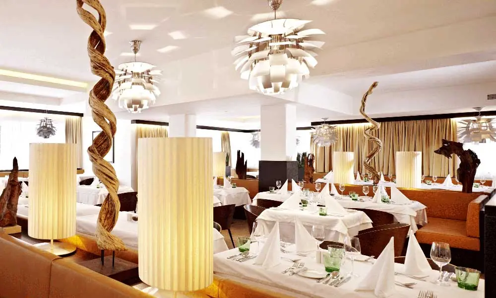 Das Restaurant im Hotel Alpen Karawanserai 