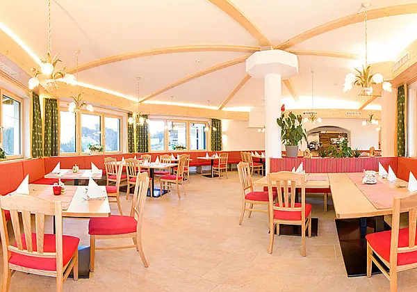Das Restaurant in der Pension Rosenhügel