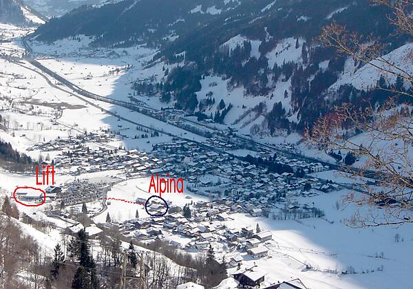 Dorfgastein-Gästehaus-Alpina-Winter-Lagefoto