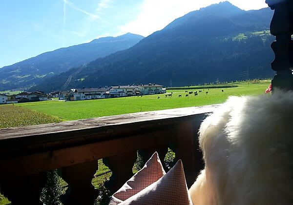 Aussicht vom Balkon im Apart Tyrol (4)