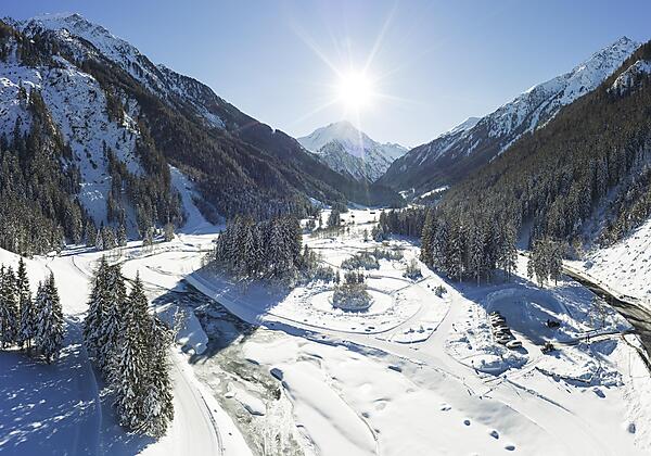 Winterbild Stubaital