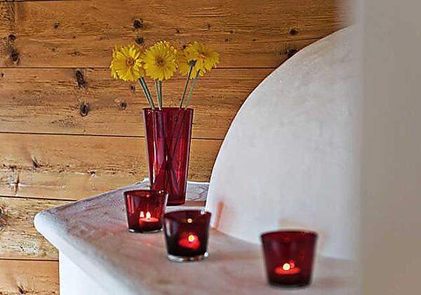 Kamin im Appartementhaus Hubertus