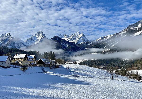 Panorma Blick aufs Priel Massiv