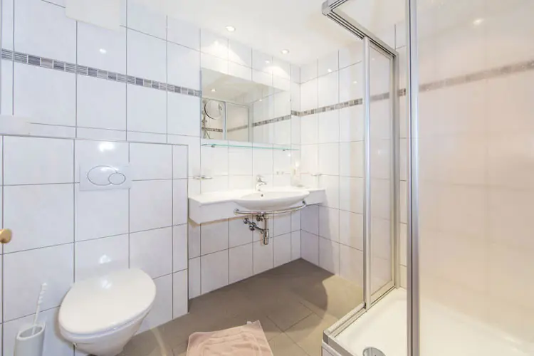 Badezimmer im Appartementhaus Sieglinde in Sölden