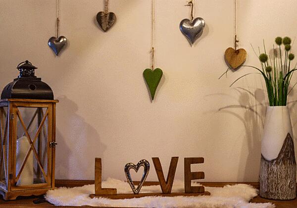 Deko Laterne-Love-Herzen