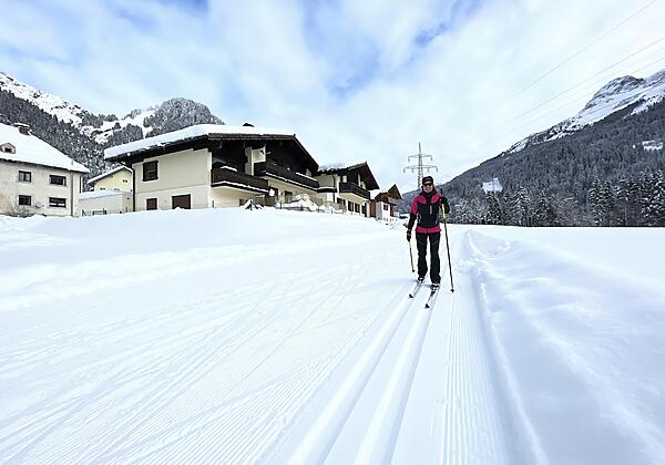 Loipe direkt am Haus