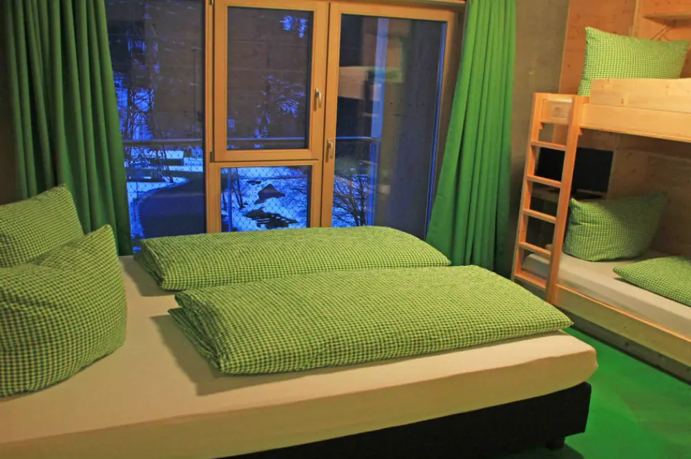 Ein Vierbettzimmer im Aktivhotel BASEmontafon
